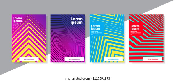 Minimale helle Farben, geometrischer Hintergrund-Vorlagensatz