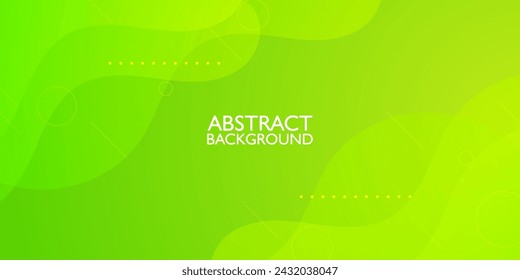 Fondo abstracto verde brillante mínimo con formas de onda. Diseño colorido del fluido verde. Concepto simple y moderno. Vector Eps10