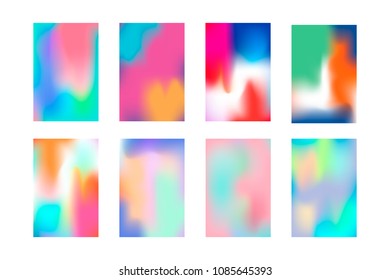 Minimal bright vivid gradient covers design.Abstract set of modern bright color gradient. Colorful halftone gradients.Vivid design element for banner, cover or flyer.