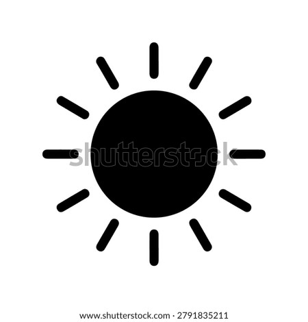 Minimal Brightness Control Silhouette Vector Icon