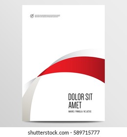 Minimal brochure or annual report cover design template. Vector illustration.