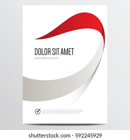 Minimal brochure or annual report cover design template. Vector illustration.