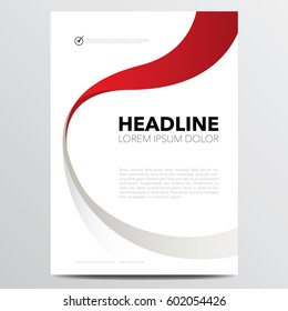 Minimal brochure or annual report cover design template. Vector illustration.