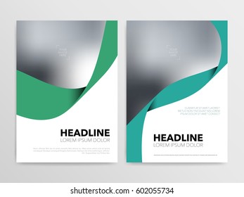 Minimal brochure or annual report cover design templates. Vector illustration.