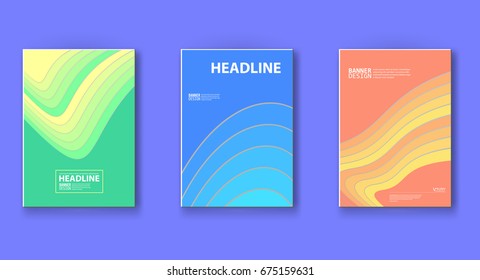 Minimal brochure design with strip elements. Future geometric template. Vector illustration.