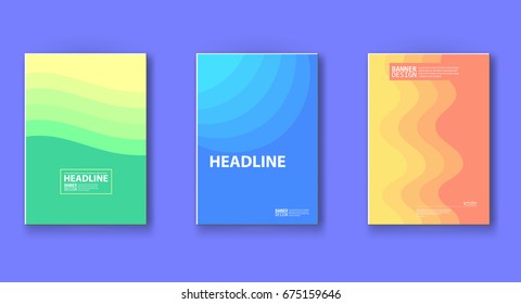 Minimal brochure design with strip elements. Future geometric template. Vector illustration.