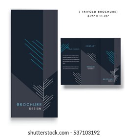 Diseño mínimo de folleto y folleto, plantilla