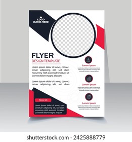Diseño de folleto mínimo y plantilla de póster de volantes de negocios modernos. perfil de la empresa, informe anual, folletos, volantes, presentaciones, folleto, revista, libro y vector tamaño a4 para editable.