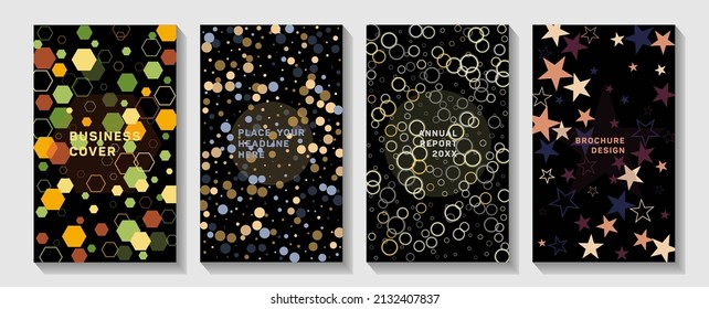 Minimal brochure layout and modern report business flyers poster template. Abstract, Geometric book cover flyer designs set.