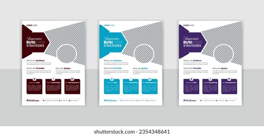 Minimales Broschürenlayout und moderne Berichtsdesign-Vorlage für Geschäftsflyer.