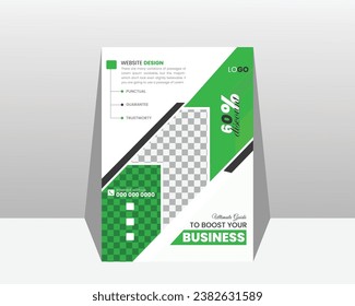 Diseño minimo de folletos y plantilla moderna de póster de folletos informativos. Plantilla de volante Forma geométrica utilizada para el diseño de afiches empresariales Diseño gráfico. 