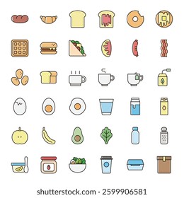 Minimal Brunch Icon Set Design.