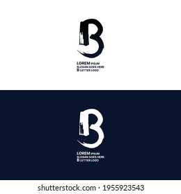 Minimal brush type B letter logo.
