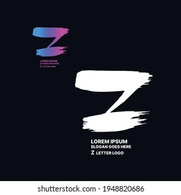 Logo de letra z de tipo pincel mínimo.