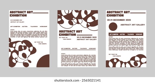 Minimal brutalism Poster Set, Cover Collection Template. Print Template for Flyer and Brochure. Streetwear Brutalism Poster Bundle. Event Template Vector.