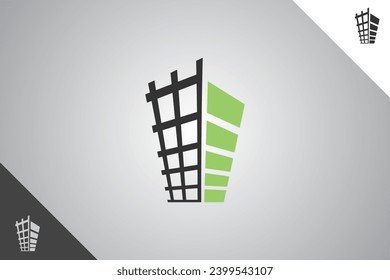 Minimal building logotype. Architect and construction brand identity design template. Perfect logo for business related to construction industry. Isolated background. Vector eps 10.