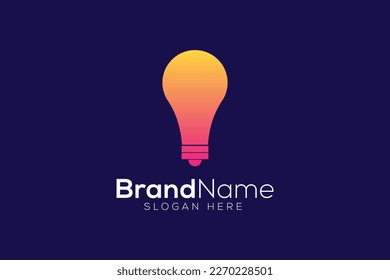 Minimal bulb logo design template