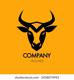 A Minimal Bull Head Logo