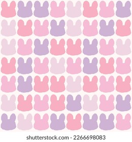 Minimal Bunny Silhouette Seamless Design 