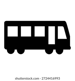 Minimales Bussymbol für öffentliche Verkehrsmittel Städtereisen und Personenbeförderung