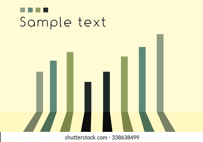 Minimal business bar design. Simple Vector Template
