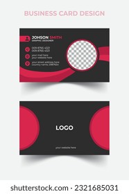 Minimal business card design. Luxury business card template.