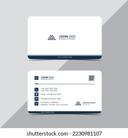 Minimal business card design template for corporate, business, branding identity, or personal