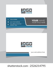 Minimal business card design template and corporate brand identity 