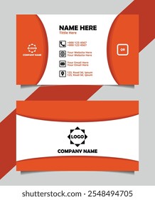 Minimal Business Card Design Template. Visiting design. Contact Information Template. Company Branding. Business Card, Visiting Card.