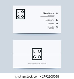 Vectorvorlage für minimales Design der Visitenkarte