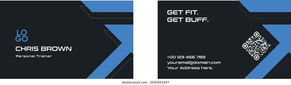 Minimal Business Card for Fitness Professionals, Coaches and Trainers