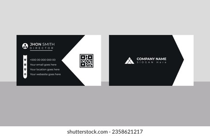 Minimal Business Card Template. Creative design of visiting card.