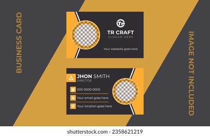 Minimal Business Card Template. Creative design of visiting card.