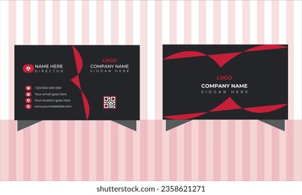 Minimal Business Card Template. Creative design of visiting card.