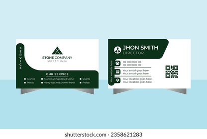 Minimal Business Card Template. Creative design of visiting card.