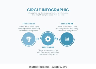 Minimal business circle infographic design template for cycling diagram. presentation and round chart. Business concept with 3 stages. Modern flat vector illustration for data visualization.