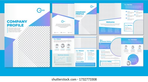 Minimal business company brochure templates. Vector illustration EPS 10