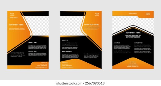 minimal business flyer template for professional marketing and promotion. A4 design size