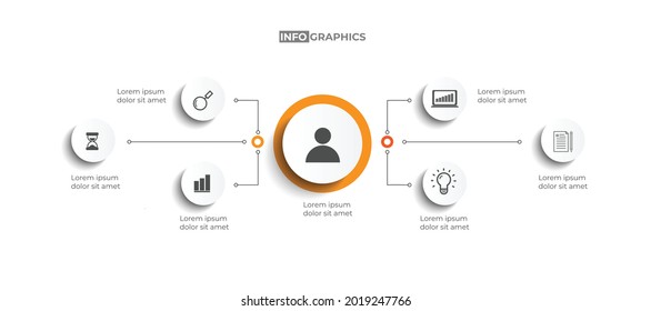 minimal business infographic  vector illustration Thin Line Connection on color gradient chart origami paper color info-graphic template for diagram presentation chart and business concept