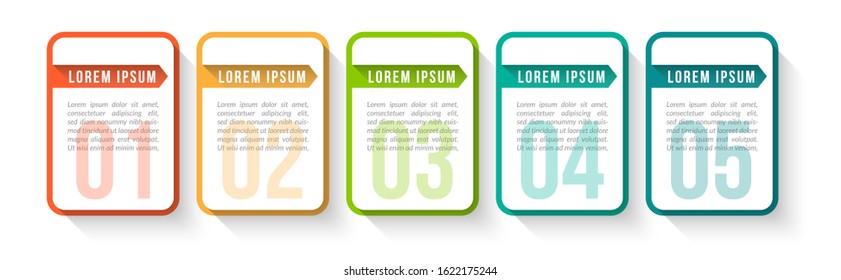 Minimal Business Infographics template. Timeline with 5 steps, options and marketing icons .Vector linear infographic with five conected elements. Can be use for presentation.