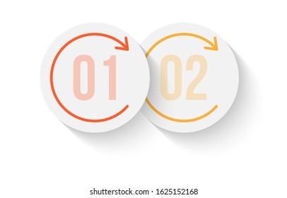 Minimal Business Infographics template. Timeline with 2 steps, options and marketing icons .Vector linear infographic with two conected elements. Can be use for presentation.