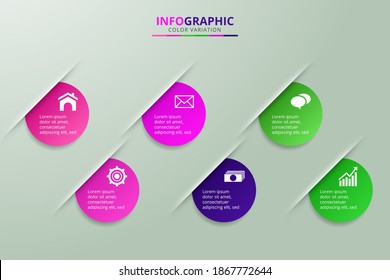 Minimal Business Infographics template. Vector Illustration