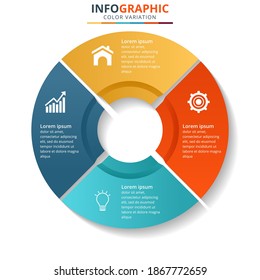 Plantilla mínima de infografías empresariales. Ilustración vectorial