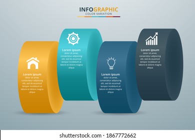 Minimal Business Infographics template. Vector Illustration