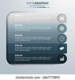 Minimal Business Infographics template. Vector Illustration
