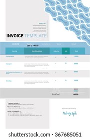 Minimal business Invoice template design