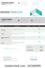 Minimal business Invoice template design