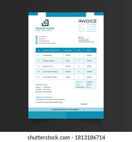 minimal business invoice template, modern and professional invoice template