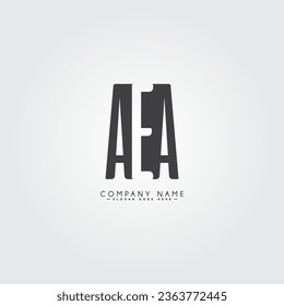 Minimal Business logo for Alphabet AEA - Initial Letter A, E and A