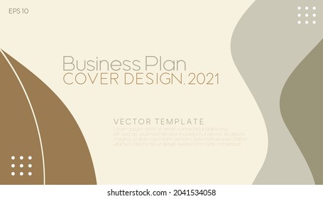 Minimal business presentation background with waves for media page cover design template. Eps 10 Vector